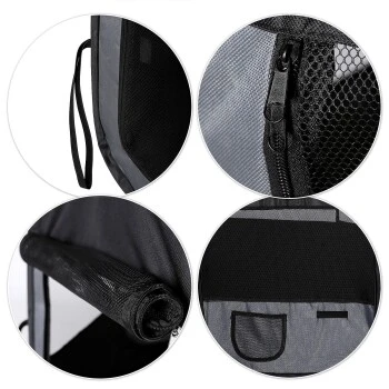 Lionto Welpenauslauf Aus Oxfordgewebe Grau/ Schwarz 5 Lionto Welpenauslauf Aus Oxfordgewebe Grau/ Schwarz – Bild 5