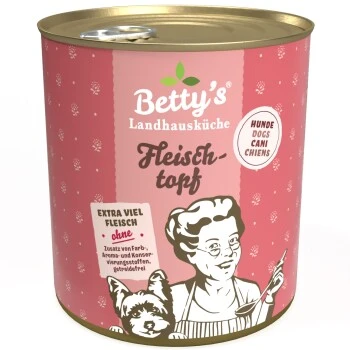 Betty's Landhausküche Fleischtopf (All Meat) 6 X 800g Für Hund 1 Betty's Landhausküche Fleischtopf (All Meat) 6 X 800g Für Hund