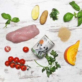 DOG'S LOVE BIO 6x400g Pute Mit Amaranth & Kürbis 2 DOG'S LOVE BIO 6x400g Pute Mit Amaranth & Kürbis – Bild 2