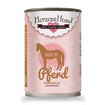 HerzensHund Reinfleisch Pur Pferd 12x400g 1 HerzensHund Reinfleisch Pur Pferd 12x400g