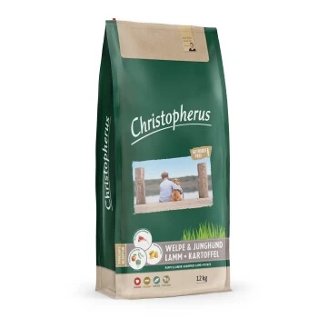 Christopherus Getreidefrei Welpe & Jundhund Lamm + Kartoffel 12kg 1 Christopherus Getreidefrei Welpe & Jundhund Lamm + Kartoffel 12kg