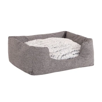 Lionto Hundebett Mit Wendekissen Meliert Grau S 4 Lionto Hundebett Mit Wendekissen Meliert Grau S – Bild 4