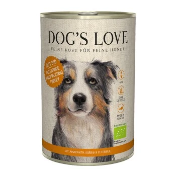 DOG'S LOVE BIO 6x400g Pute Mit Amaranth & Kürbis 1 DOG'S LOVE BIO 6x400g Pute Mit Amaranth & Kürbis