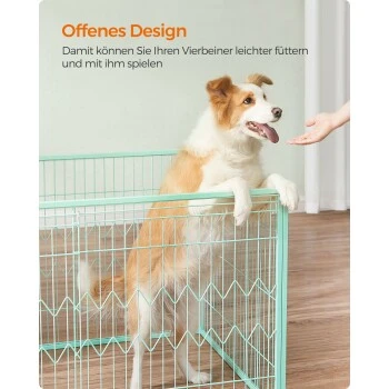 FEANDREA Welpenauslauf 4-teilig Schwarz Mintgrün 2 FEANDREA Welpenauslauf 4-teilig Schwarz Mintgrün – Bild 2