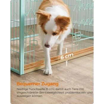 FEANDREA Welpenauslauf 4-teilig Schwarz Mintgrün 3 FEANDREA Welpenauslauf 4-teilig Schwarz Mintgrün – Bild 3