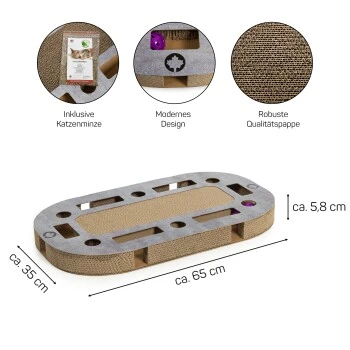 Canadian Cat Company Katzenspielplatz PlayPlate L Hellgrau 8 Canadian Cat Company Katzenspielplatz PlayPlate L Hellgrau – Bild 8