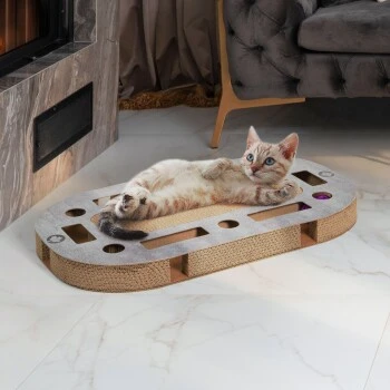 Canadian Cat Company Katzenspielplatz PlayPlate L Hellgrau 7 Canadian Cat Company Katzenspielplatz PlayPlate L Hellgrau – Bild 7