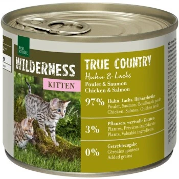 REAL NATURE WILDERNESS Kitten True Country Huhn & Lachs 6x200 G 1 REAL NATURE WILDERNESS Kitten True Country Huhn & Lachs 6x200 G