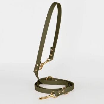 THE DOG IDEA Biothane Hundeleine Gold Khaki 2 THE DOG IDEA Biothane Hundeleine Gold Khaki – Bild 2