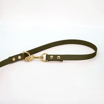 THE DOG IDEA Biothane Hundeleine Gold Khaki 3 THE DOG IDEA Biothane Hundeleine Gold Khaki – Bild 3