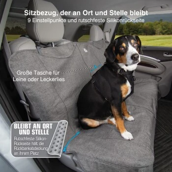 Kurgo Anti-Rutsch-Hunde-Autositzbezug, Grau 2 Kurgo Anti-Rutsch-Hunde-Autositzbezug, Grau – Bild 2