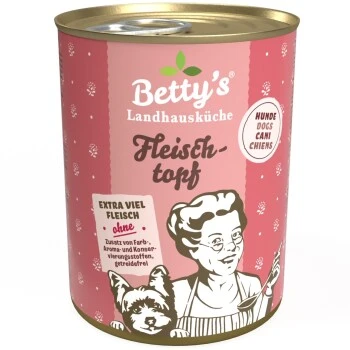Betty's Landhausküche Fleischtopf (All Meat) 6 X 400g Für Hund 1 Betty's Landhausküche Fleischtopf (All Meat) 6 X 400g Für Hund