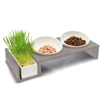 Canadian Cat Company Futterbar Cat Diner Grau/ Weiß 1 Canadian Cat Company Futterbar Cat Diner Grau/ Weiß