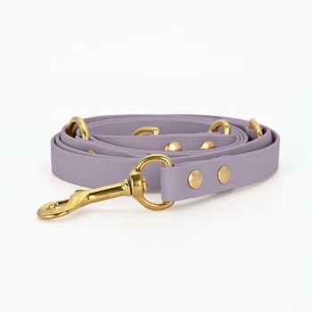 THE DOG IDEA Biothane Hundeleine Gold Lavendel 1 THE DOG IDEA Biothane Hundeleine Gold Lavendel